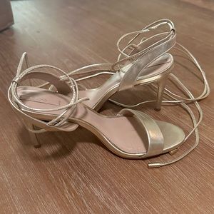 Aldo gold lace up heels. Size 8. Great condition, minimally worn